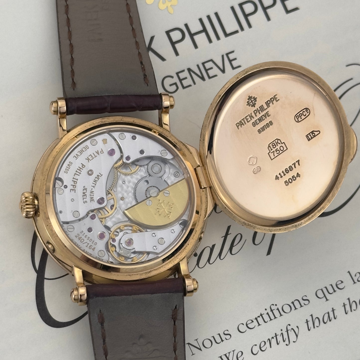 2001 Patek Philippe Power Reserve Moonphase Officer's Watch | 5054R | Full Set