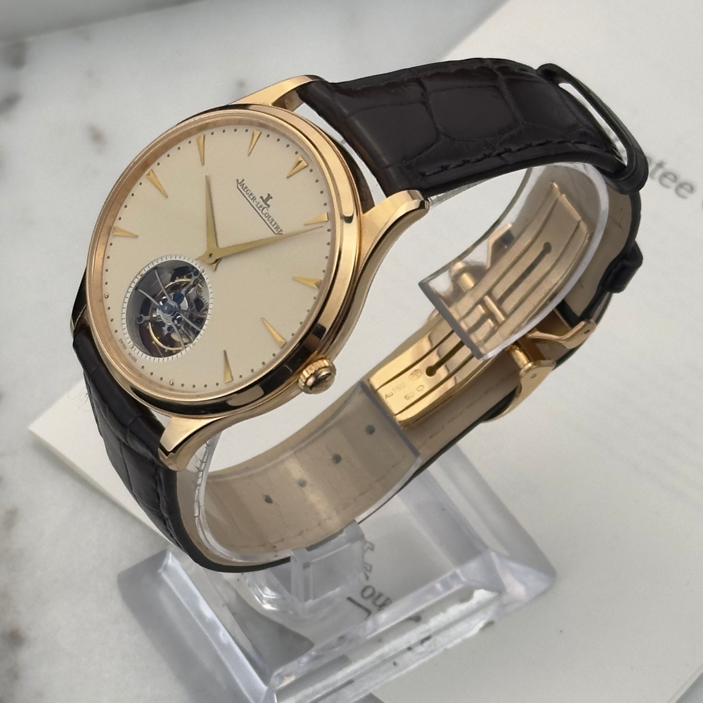 2014 Jaeger-LeCoultre Master Ultra Thin Tourbillon Rose Gold | Q1322410 | Box and papers