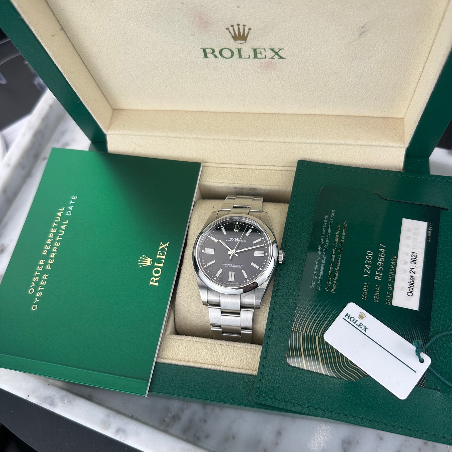 2021 Rolex Oyster Perpetual 41 Black Dial | 124300 | Full kit