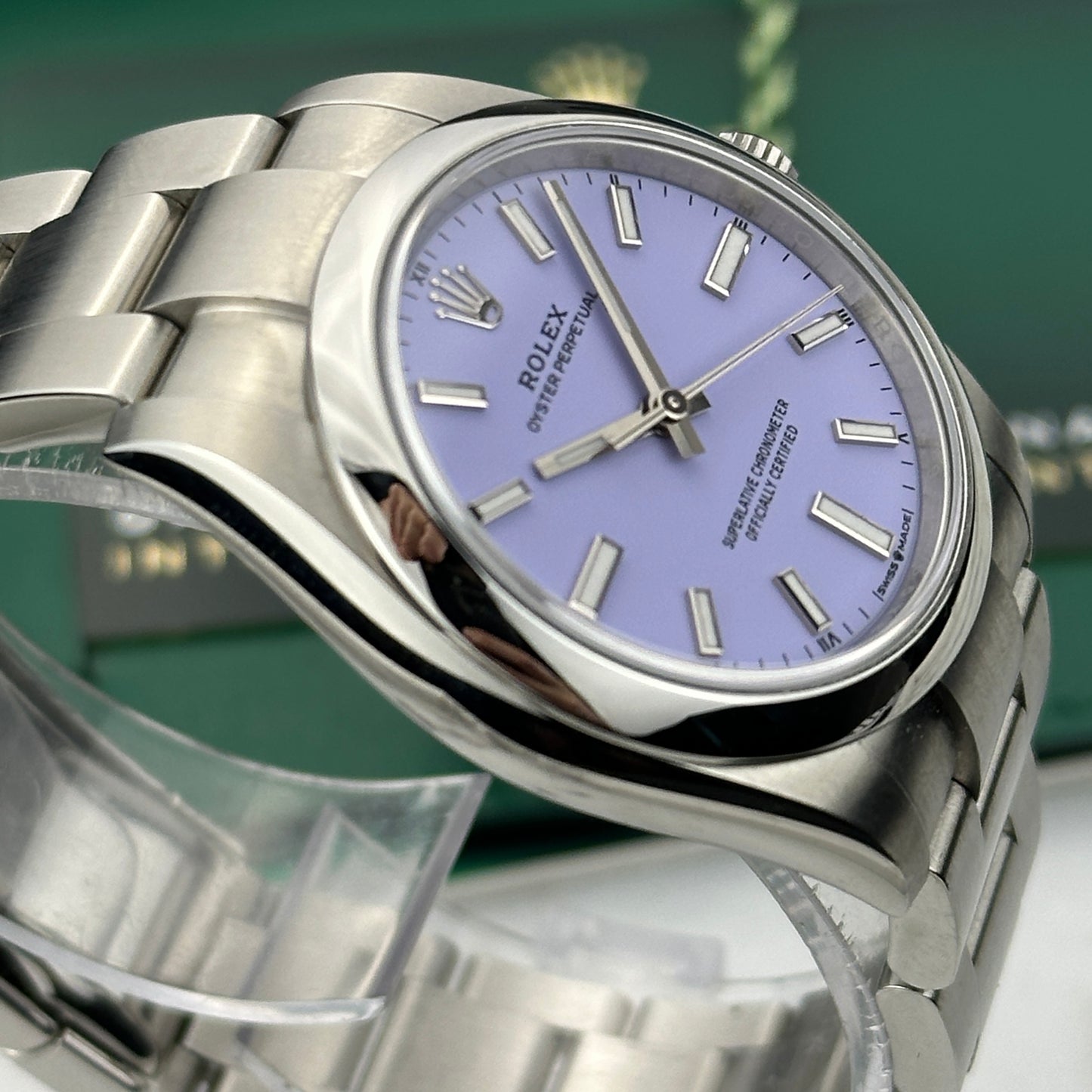 2025 Rolex Oyster Perpetual 34 Lavender Dial | 124200 | Full Set