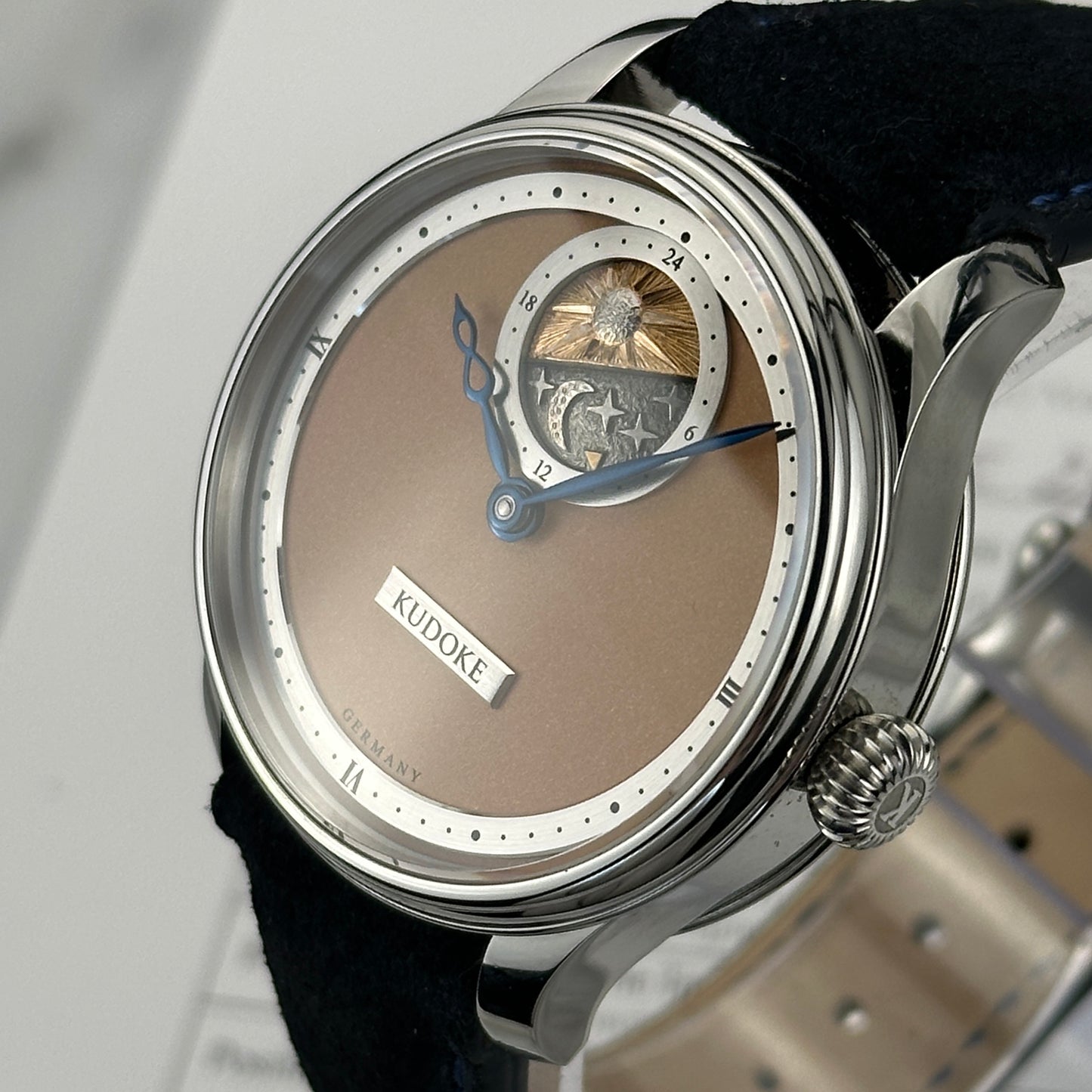 Kudoke 2 Salmon Dial, Fully Engraved Movement | Watch, box, certificate