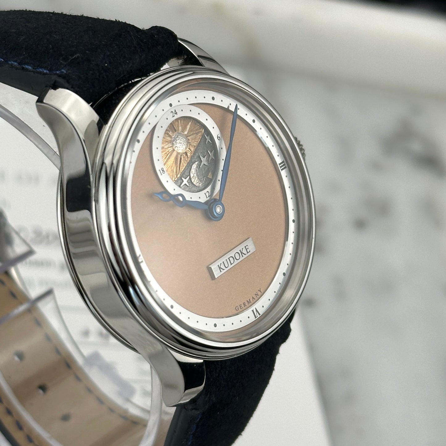 Kudoke 2 Salmon Dial, Fully Engraved Movement | Watch, box, certificate