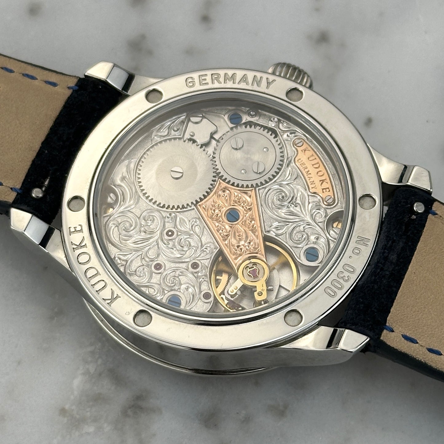 Kudoke 2 Salmon Dial, Fully Engraved Movement | Watch, box, certificate