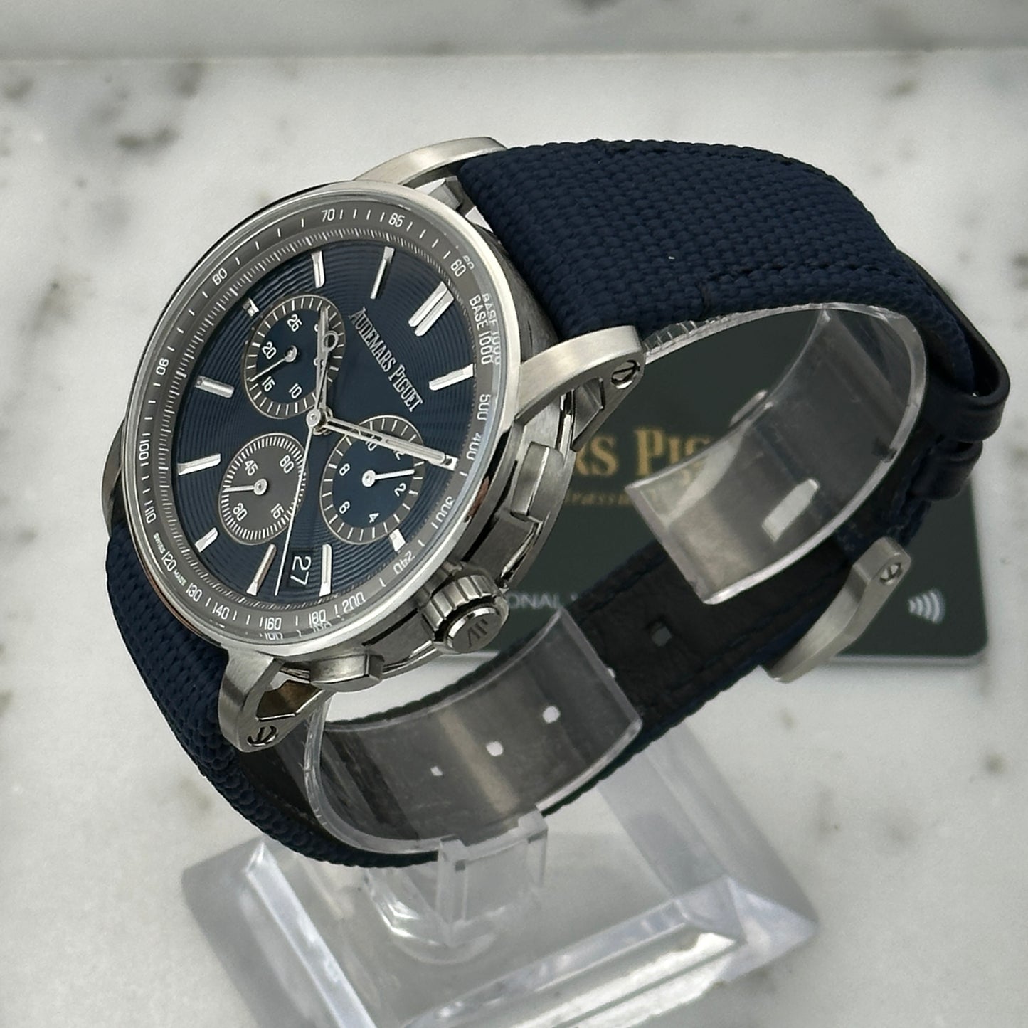2023 Audemars Piguet Code 11.59 Chronograph Blue Dial | 26393ST.OO.A348KB.01 | Card