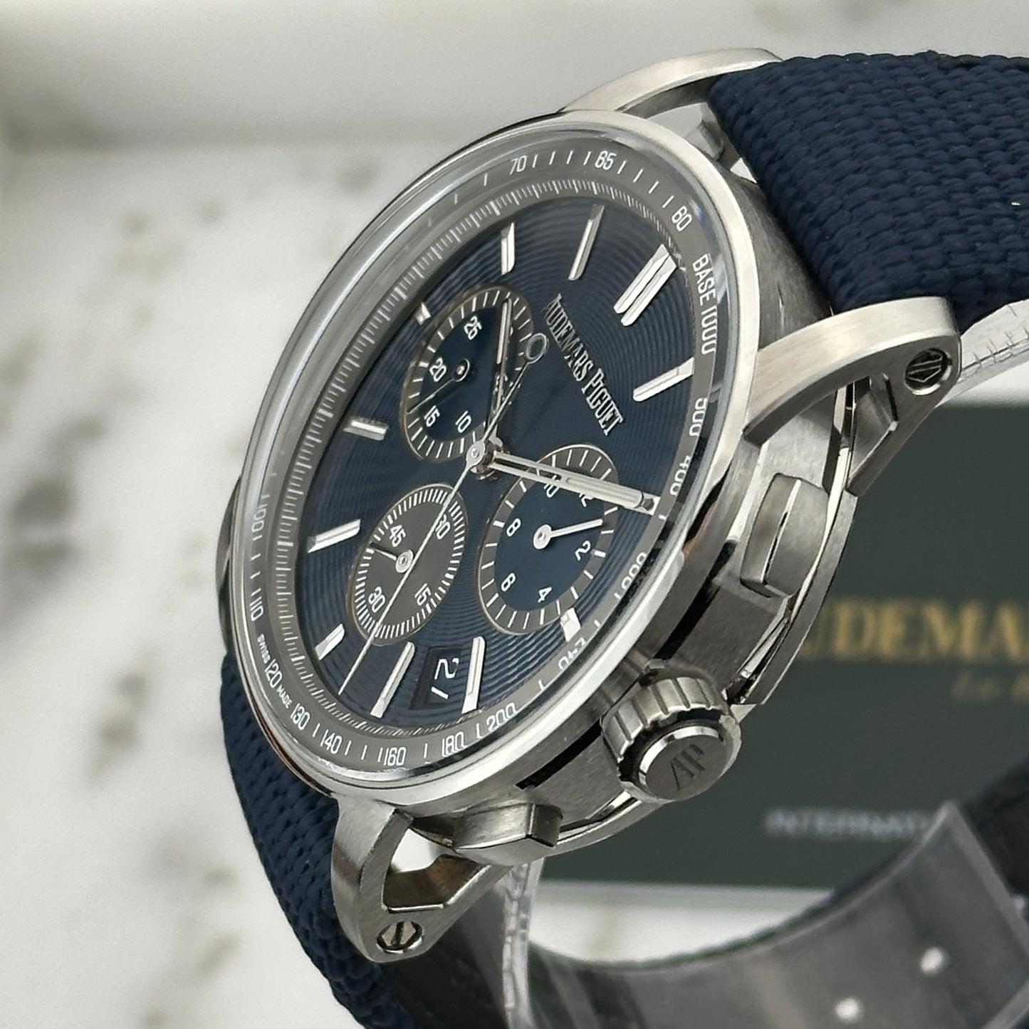 2023 Audemars Piguet Code 11.59 Chronograph Blue Dial | 26393ST.OO.A348KB.01 | Card