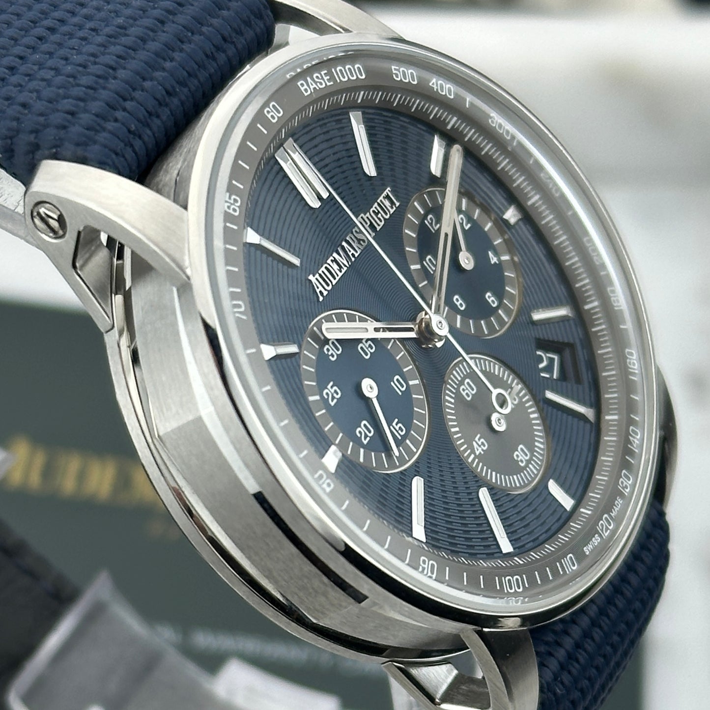 2023 Audemars Piguet Code 11.59 Chronograph Blue Dial | 26393ST.OO.A348KB.01 | Card