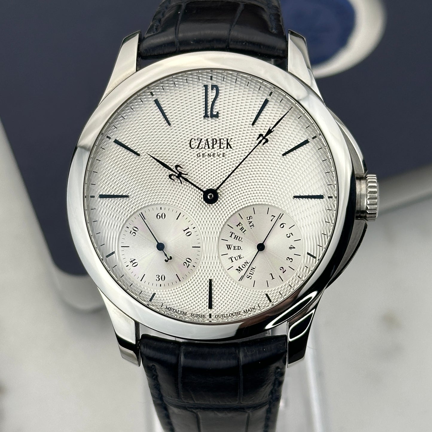 2023 Czapek Quai des Bergues Sea Salt Grey Guilloche Ricochet | One of 10 | Full Set