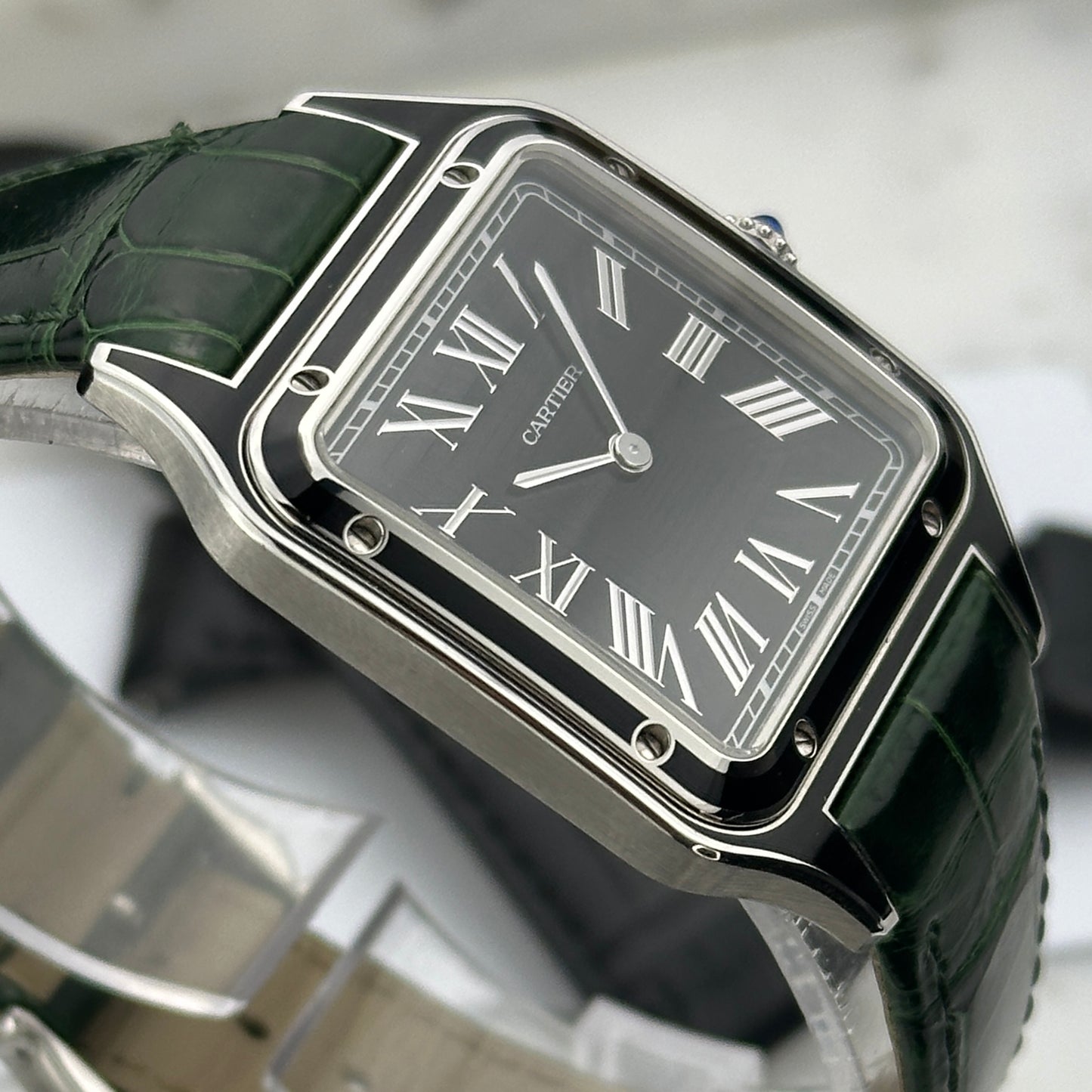 2023 Cartier Santos-Dumont Large | WSSA0046 | Full set + extra strap