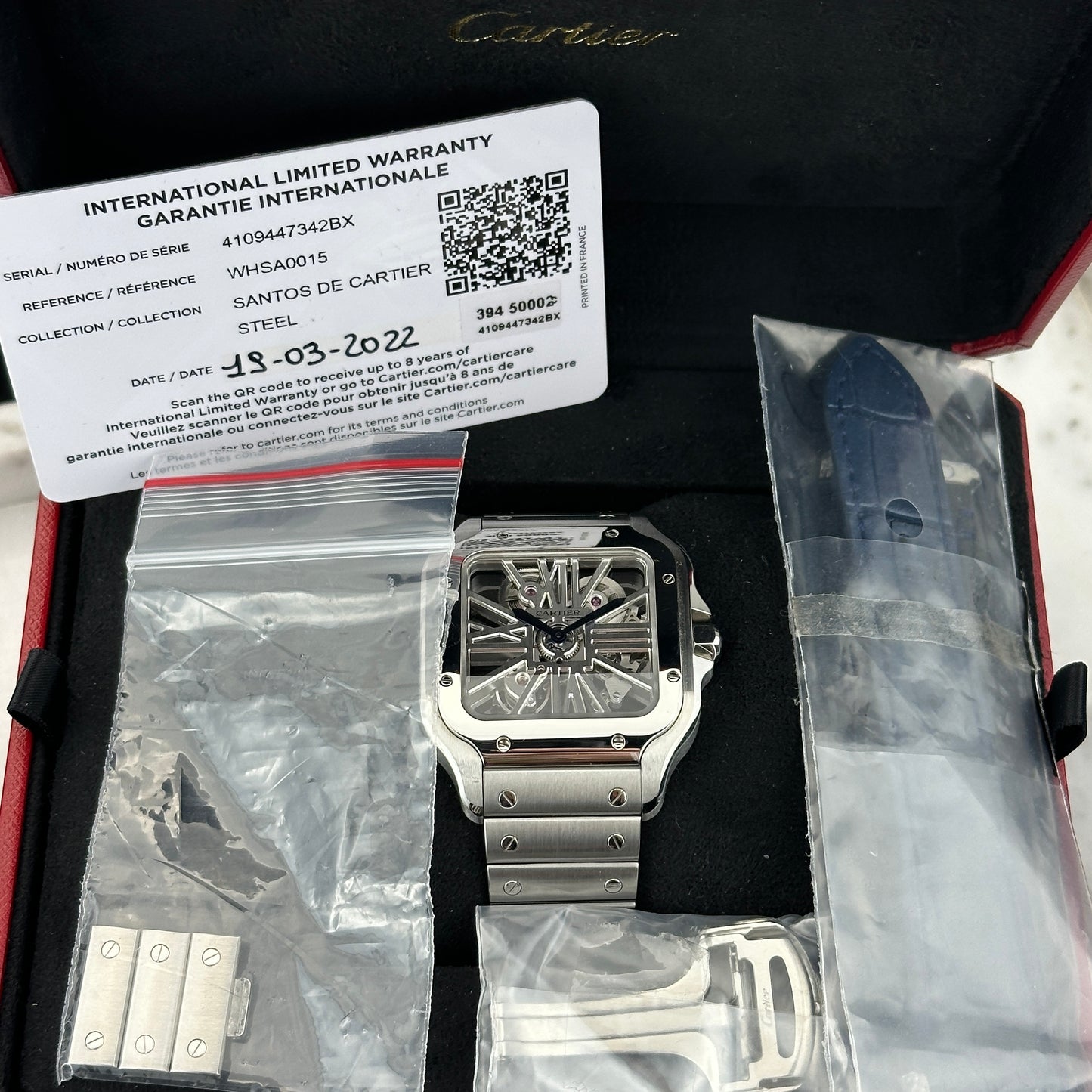 2022 Cartier Santos de Cartier Skeleton | WHSA0015 | Full Set