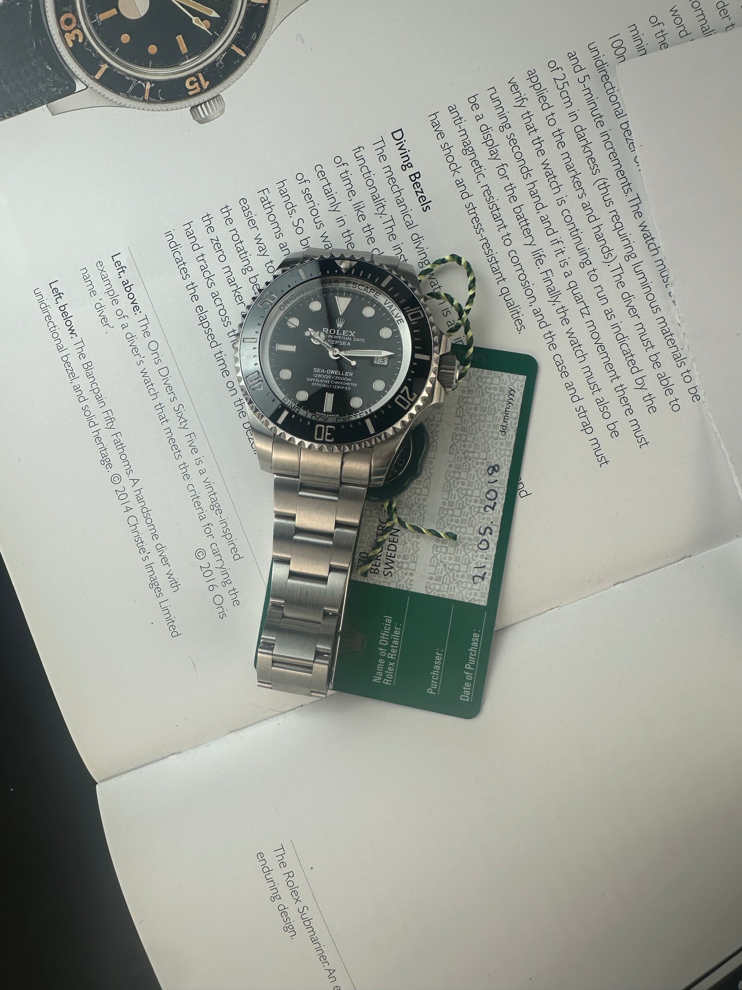 2018 Rolex Sea Dweller Deepsea 116660 with papers and hangtag