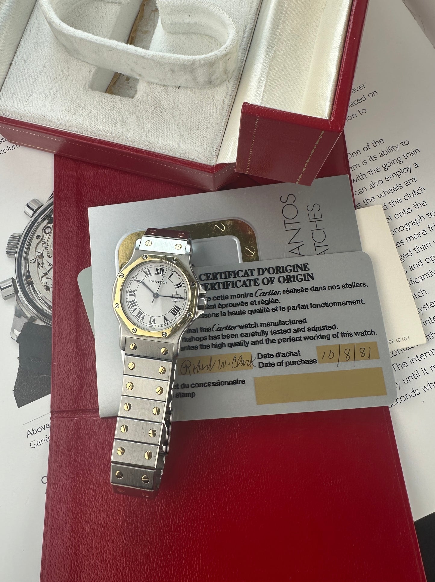 1981 Cartier Santos 2966, Full kit