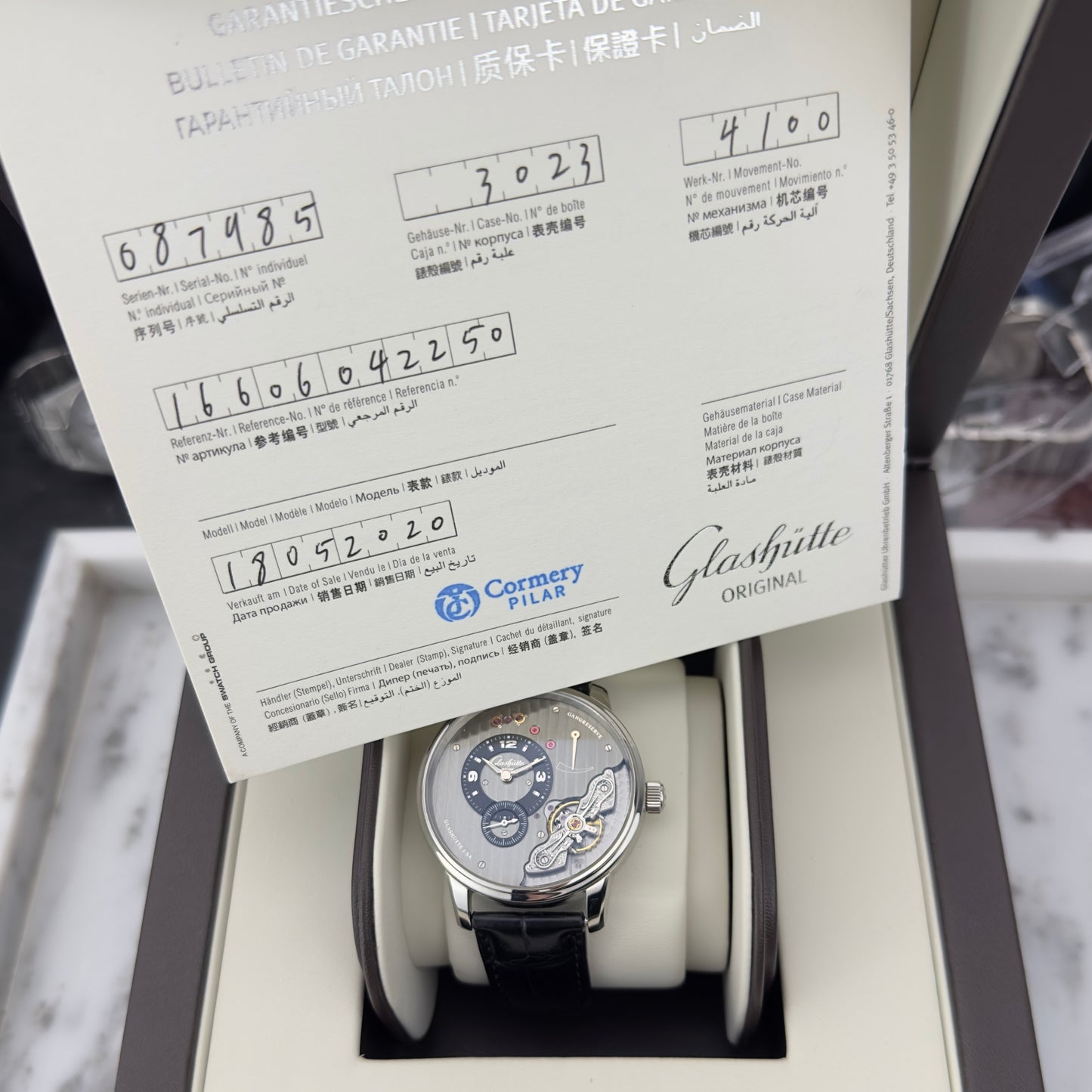 2020 Glashütte Original PanoInverse | 1-66-06-04-22-50 | Box & Papers