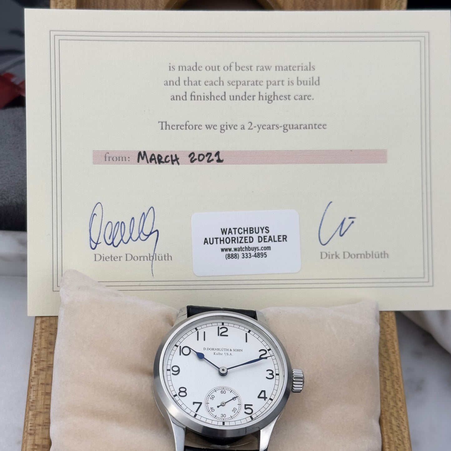 2021 D. Dornblüth & Sohn Small Seconds | 99.0 | Full Set