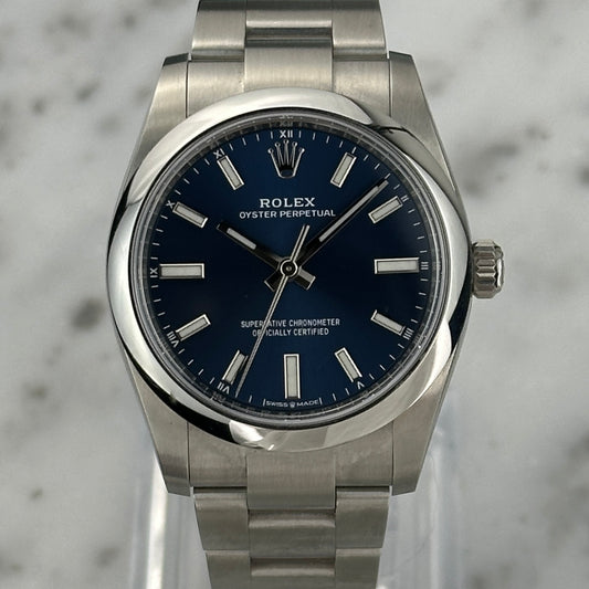 Rolex Oyster Perpetual 34 Blue Dial | 124200