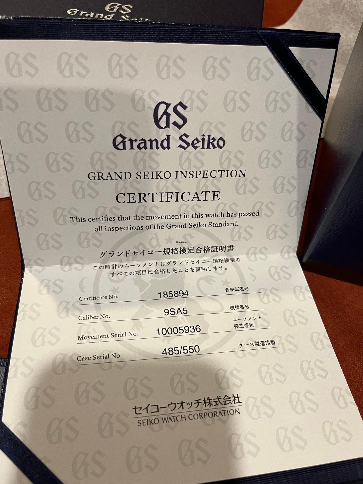 2022 Grand Seiko SLGH009, Limited Edition of 550, Full Set