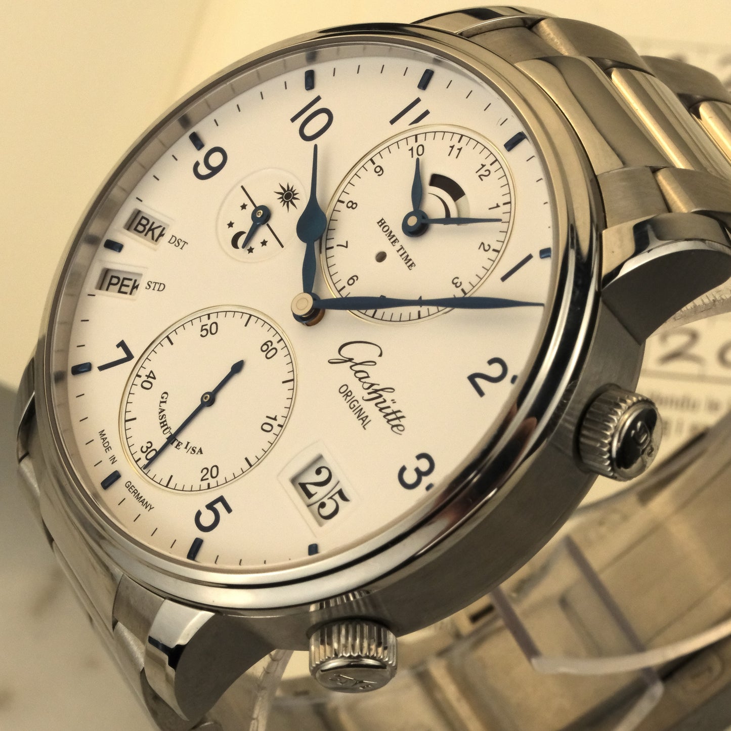 2018 Glashütte Original Senator Cosmopolite Silver | 1-89-02-03-02-61 | Full Set
